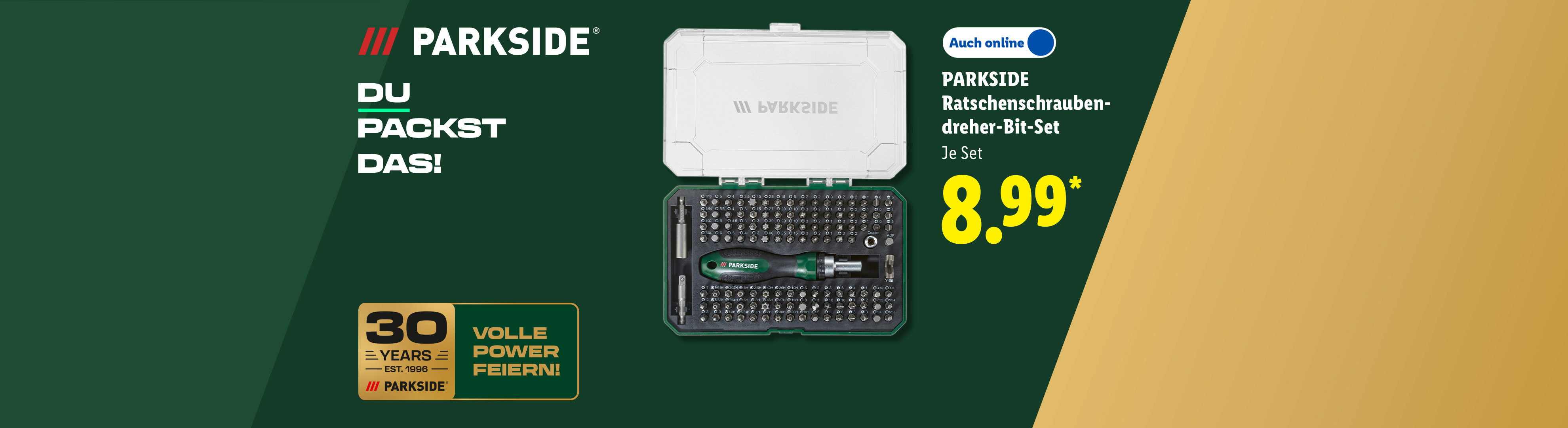 PARKSIDE Ratschenschraubendreher-Bit-Set, je Set, Auch online für 8.99 €*.