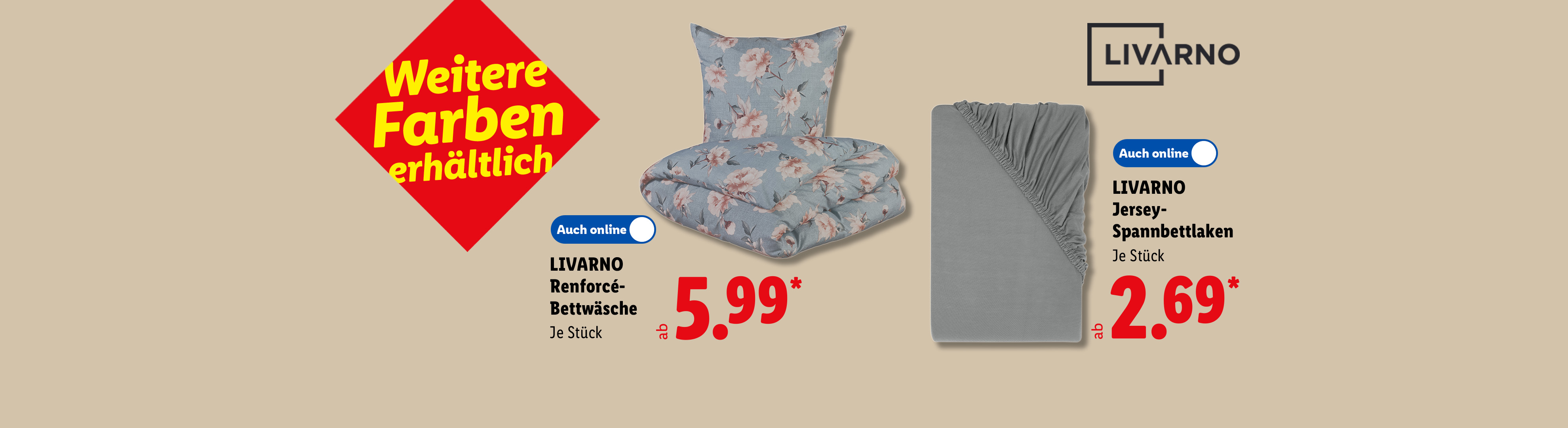 Weitere Farben erhältlich: LIVARNO Renforcé-Bettwäsche, je Stück, Auch online ab 5.99 € *.