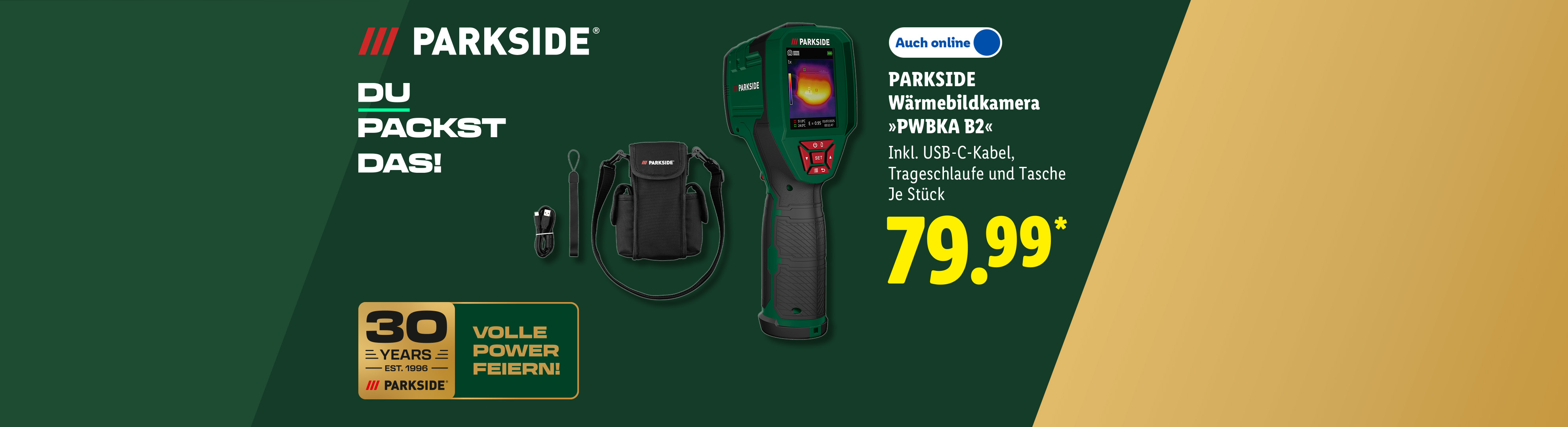 PARKSIDE Wärmebildkamera »PWBKA B2«, Inkl. USB-C-Kabel Trageschlaufe und Tasche, je Stück, Auch online für 79.99 €*.