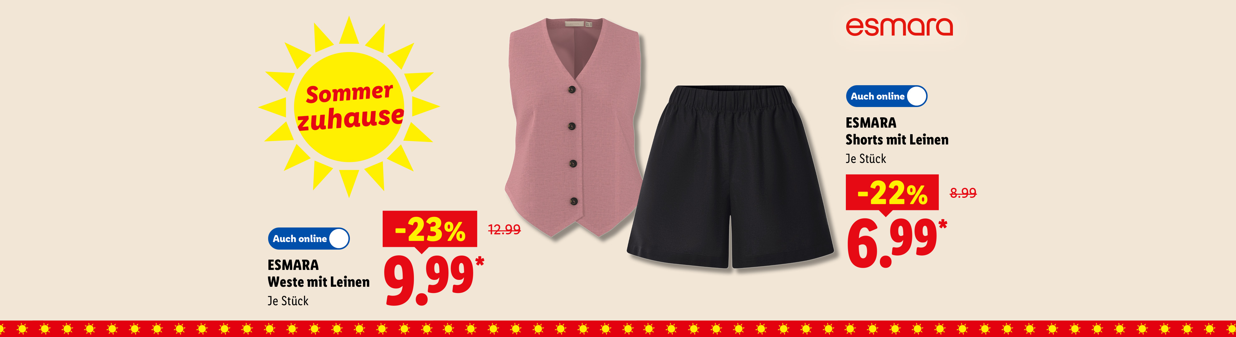 Weitere Farben erhältlich. ESMARA Weste mit Leinen, je Stück -23% günstiger auch online für 9.99 €* und Shorts mit Leinen, je Stück -22% günstiger auch online für 6.99 €*.