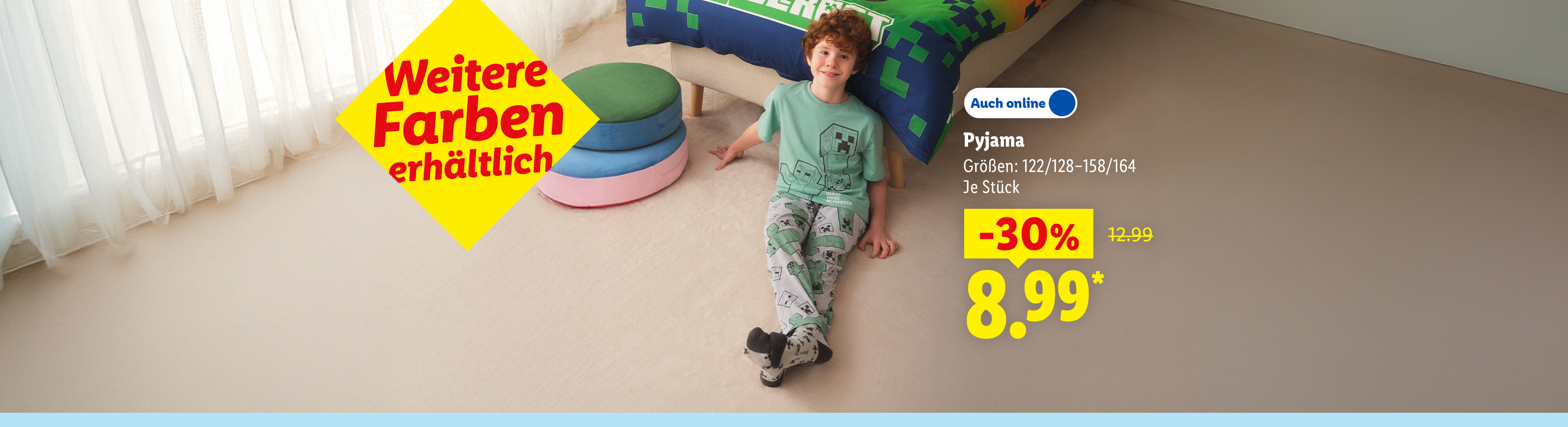 Weitere Farben erhältlich: Pyjama, Größen 122/128-158/164, je Stück -30% günstiger, in der Filiale und online erhältlich für 8.99 €*.