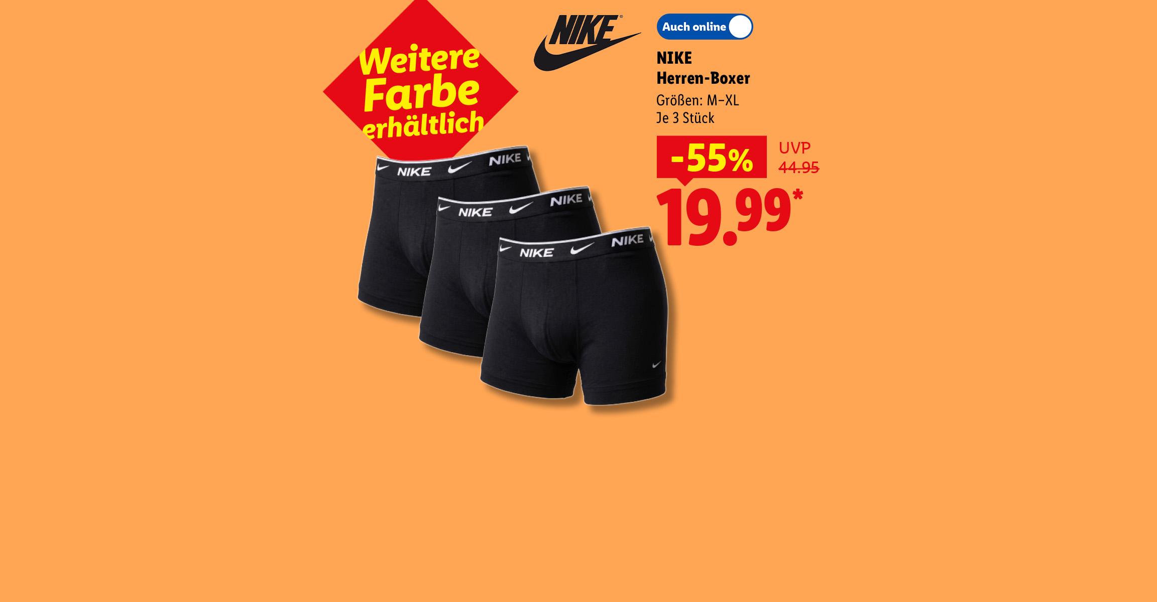 Weitere Farbe erhältlich: NIKE Herren-Boxer, Größen: M-XL, je 3 Stück -55% günstiger, Auch online für 19.99 €*.