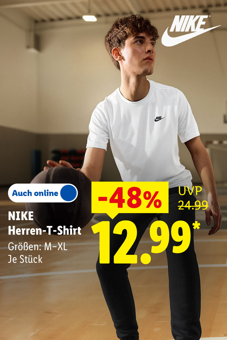 NIKE Herren-T-Shirt, Größen: M–XL, je Stück auch online -48% günstiger für 12.99 €*.
