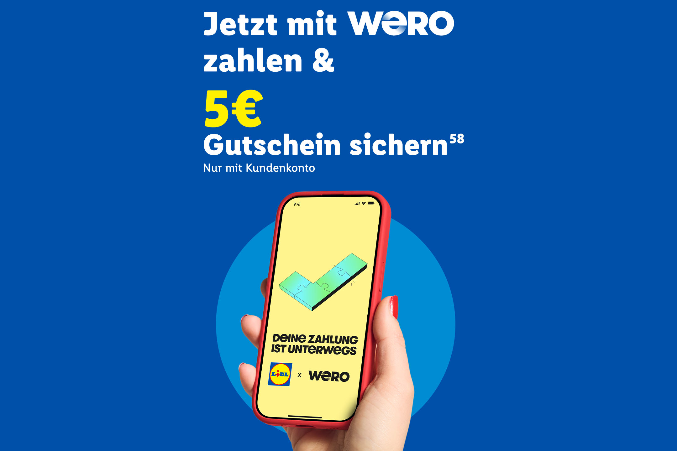 Jetzt mit WERO zahlen & 5€ Gutschein sichern (58) ab 50€ Mindestbestellwert