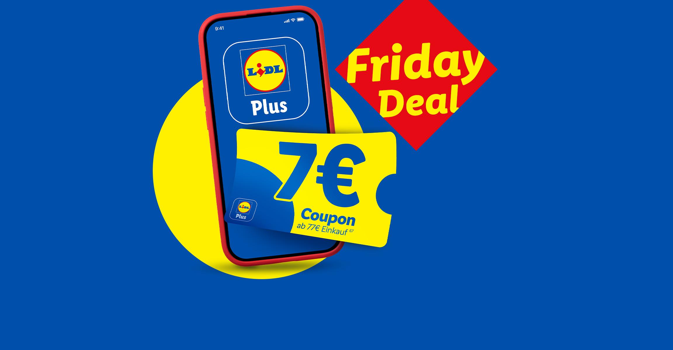 Friday Deal. Spare mit Lidl Plus Kundenkonto 7€! (Hochzahl 67) im Onlineshop. Jetzt Coupon sichern.