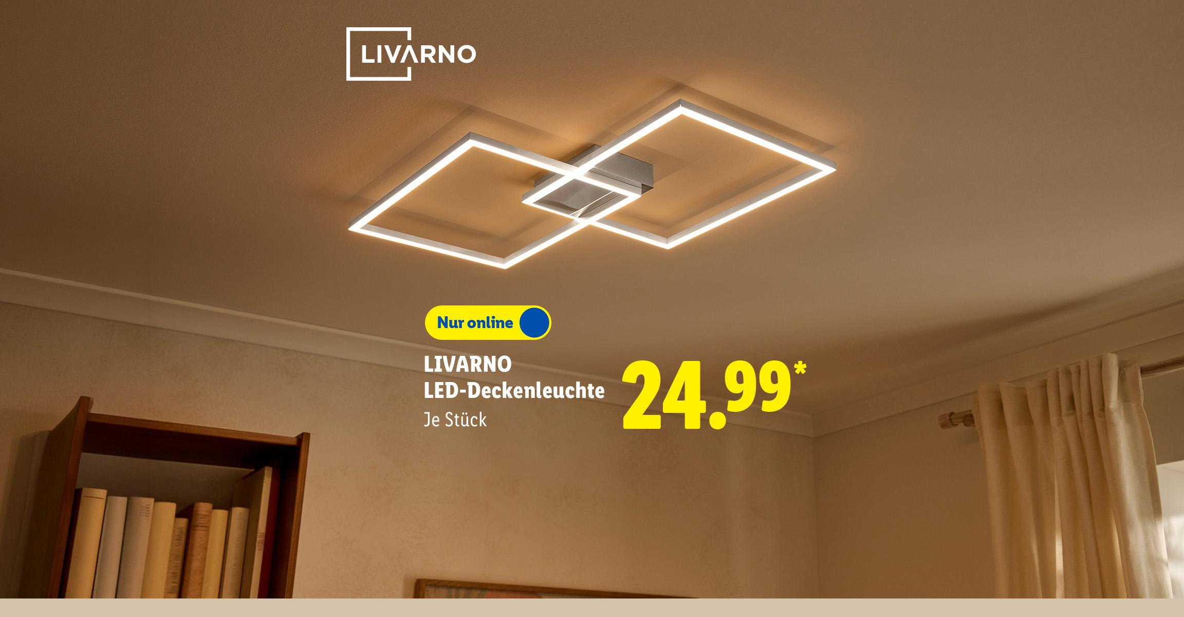 AI-generiert: LIVARNO LED-Deckenleuchte, Je Stück, Nur online für 24.99 €*. AI-generated.