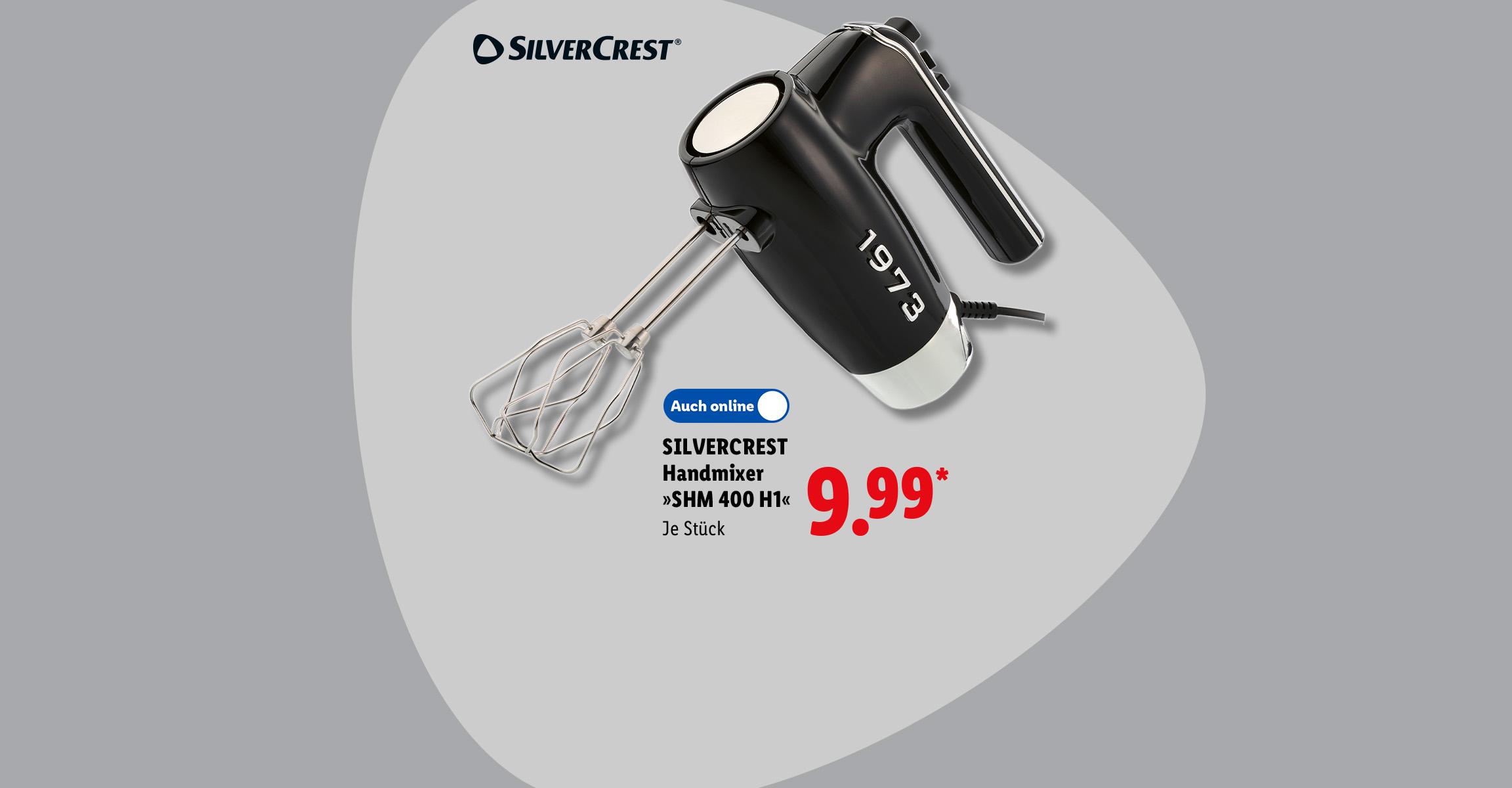 SILVERCREST Handmixer »SHM 400 H1«, Je Stück, in der Filiale und online erhältlich für 9.99 €*.
