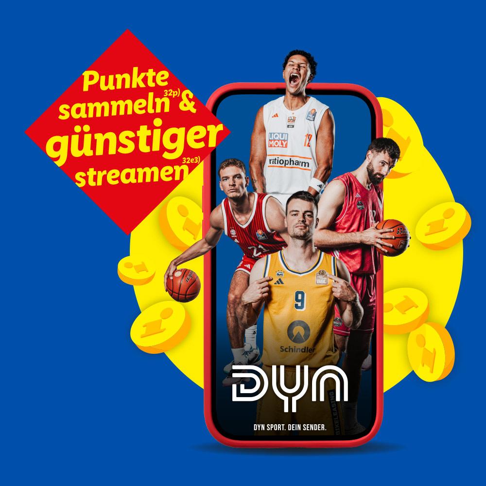 Punkte sammeln (32p) & günstiger streamen (32e3). DYN