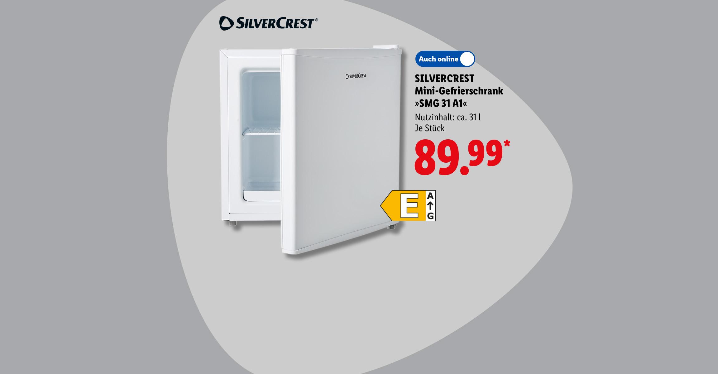 Mini-Gefrierschrank mit 31 Litern Nutzinhalt für 89,99 €