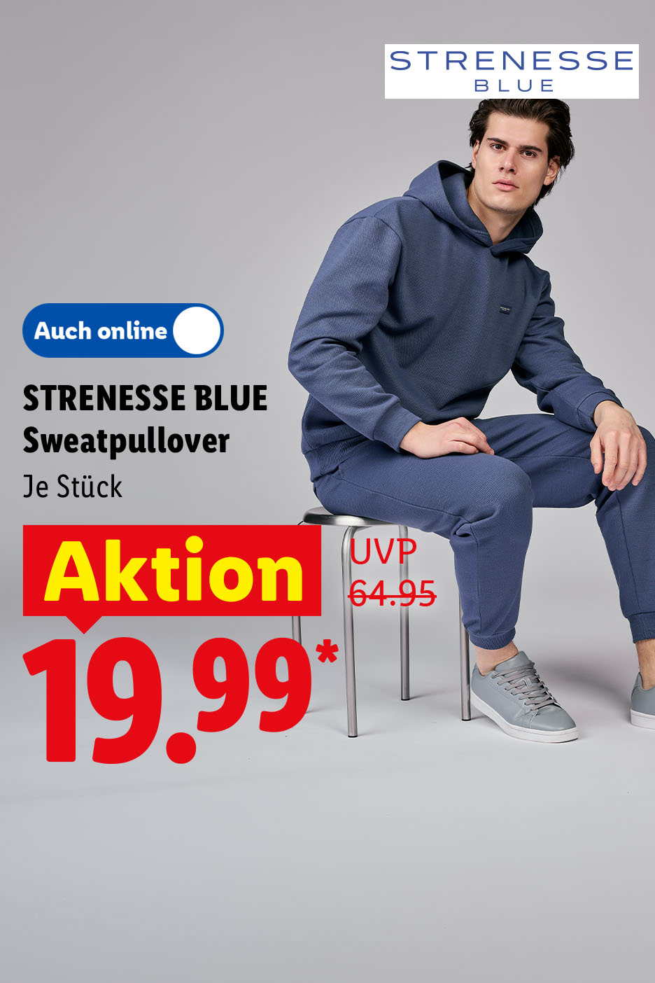 Aktion: STRENESSE BLUE Herren-Sweatpullover, je Stück, auch online für 19.99 €*.