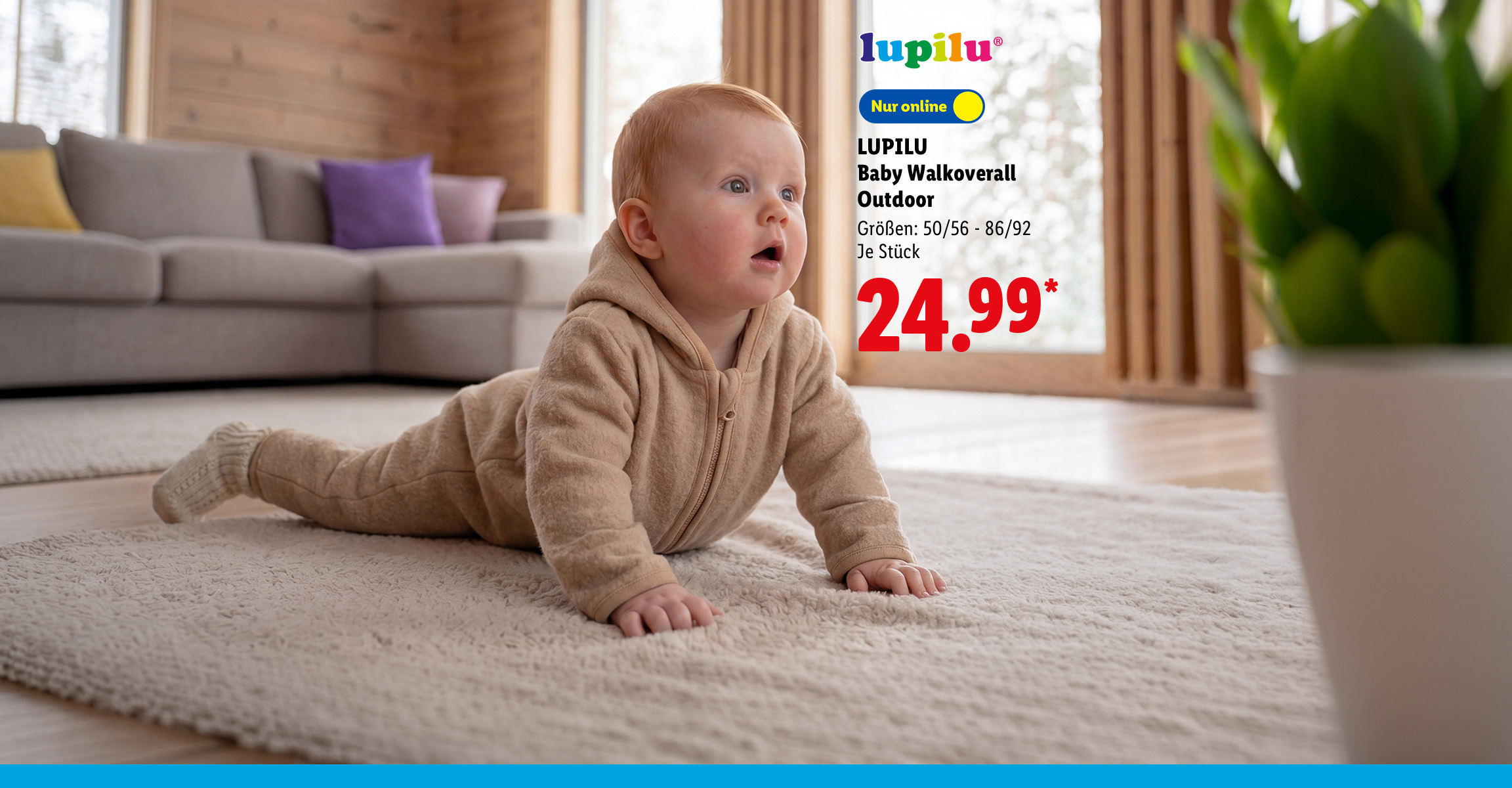 AI-generiert: LUPILU Baby Walkoverall Outdoor, Größen: 50/56 - 86/92, je Stück, nur online für 24.99 €*.