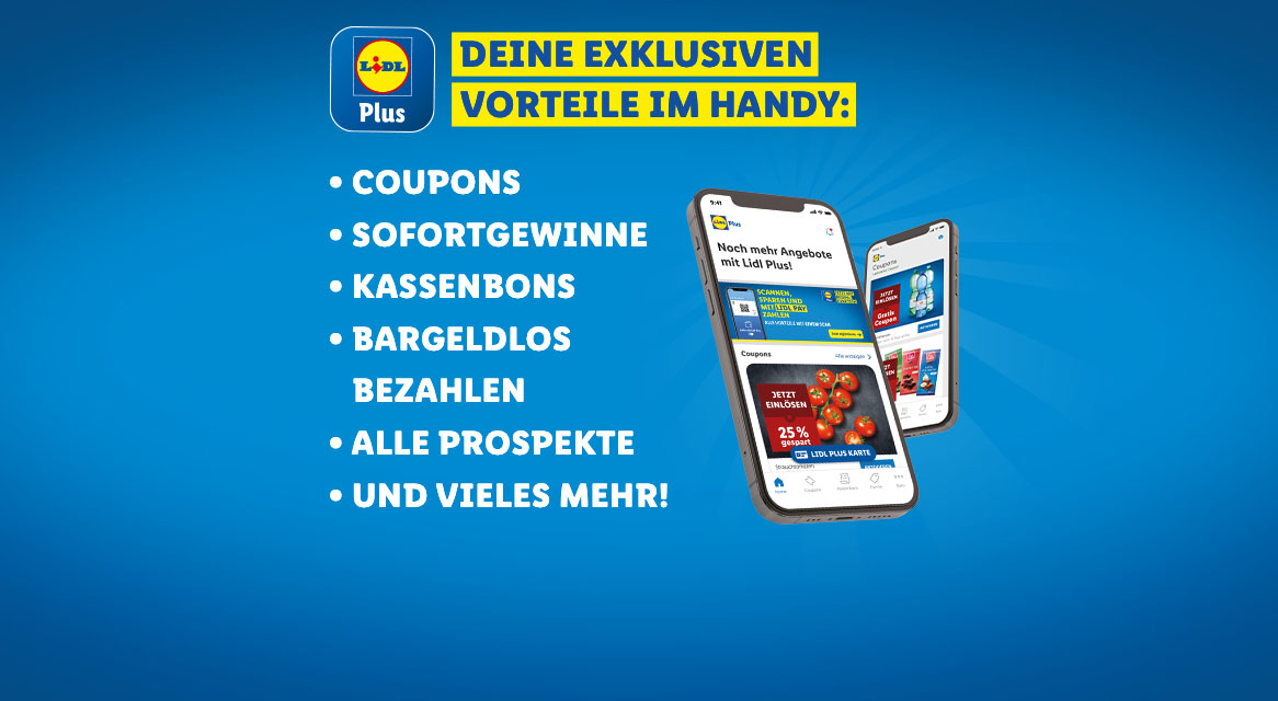 Lidl Plus App: Coupons, Gewinne, digitale Kassenbons u.v.m.