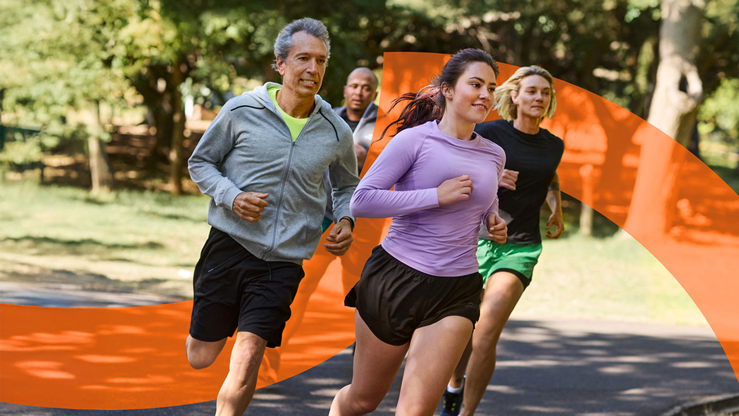 Läufer beim Sport im Freien.