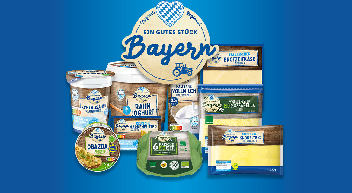 Bayern Käse, Joghurt, Milch und weitere Milchprodukte.
