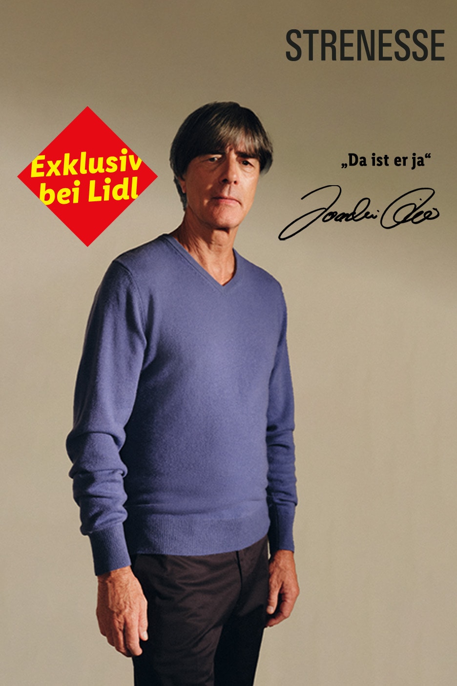 STRENESSE Exklusiv bei Lidl „Da ist er ja" Jogi Löw