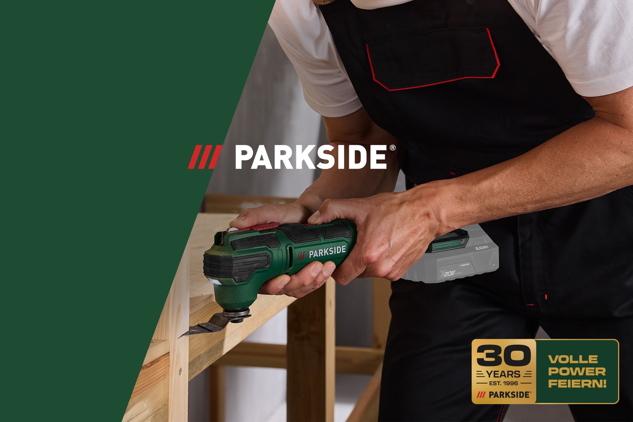 KI-generiert: PARKSIDE – Established 1996: 30 Jahre volle Power feiern!