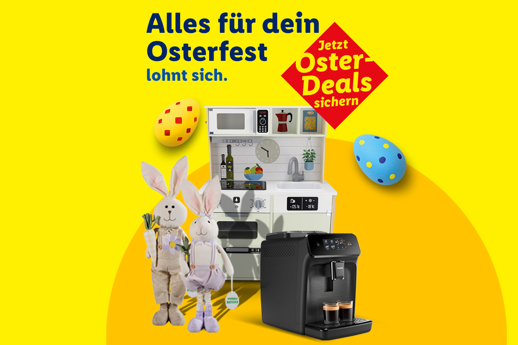 Alles für dein Osterfest. Sichere dir jetzt Oster-Deals. Lohnt sich.