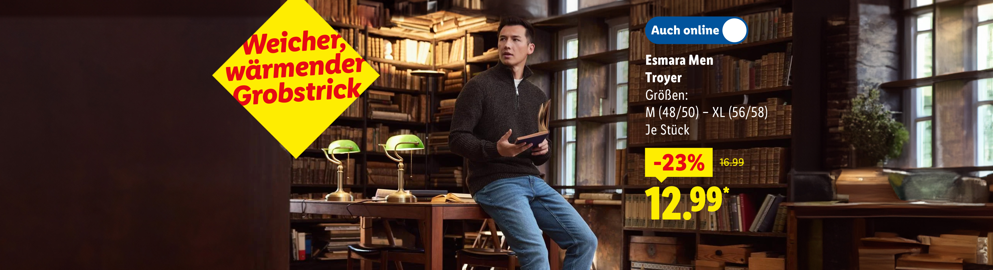 Esmara Men Troyer Größen: M (48/50) - XL (56/58), je Stück -23% günstiger auch online für 12.99€*.