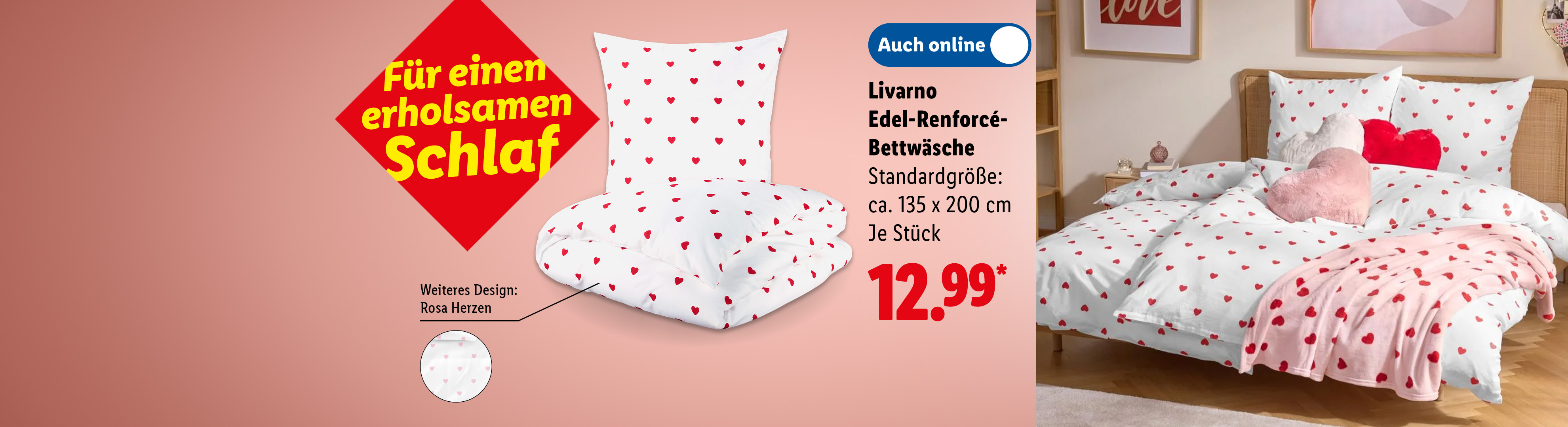 Livarno Edel-Renforcé-Bettwäsche in der Standardgröße: ca. 135 x 200 cm, weitere Designs, je Stück auch online für 12.99€*