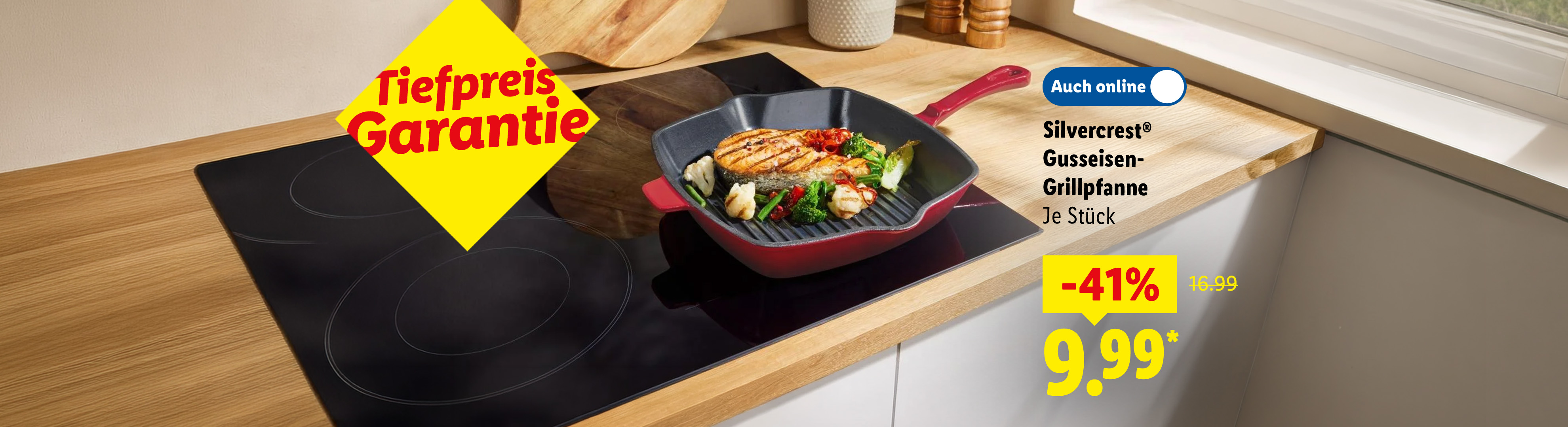 Tiefpreis Garantie: Silvercrest® Gusseisen-Grillpfanne, je Stück -33% günstiger auch online für 9.99€* Sofort kaufen.