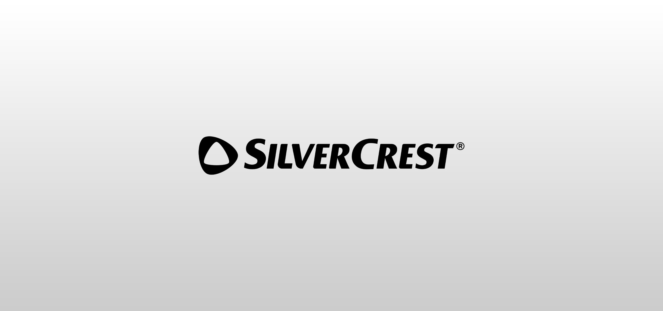Schwarzes Logo auf grauem Hintergrund
