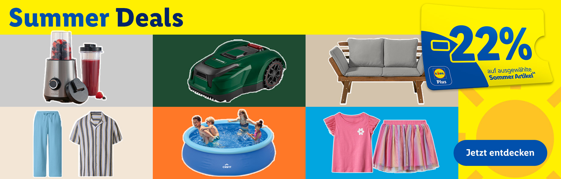 Spare mit Lidl Plus: 22% auf ausgewählte Sommer Highlights!