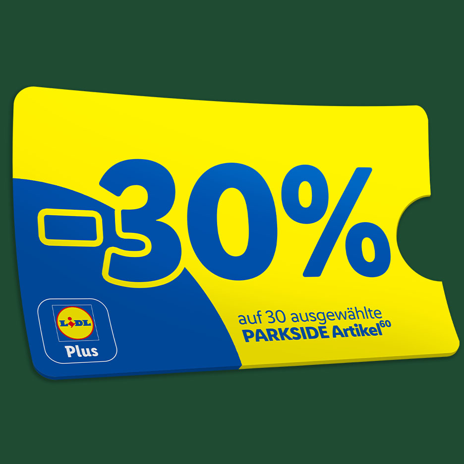 Mit Lidl Plus -30% auf 30 ausgewählte PARKSIDE Artikel (60)