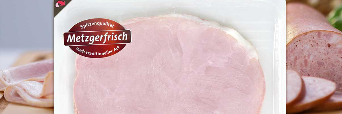 Metzgerfrisch Schinken und Wurst.