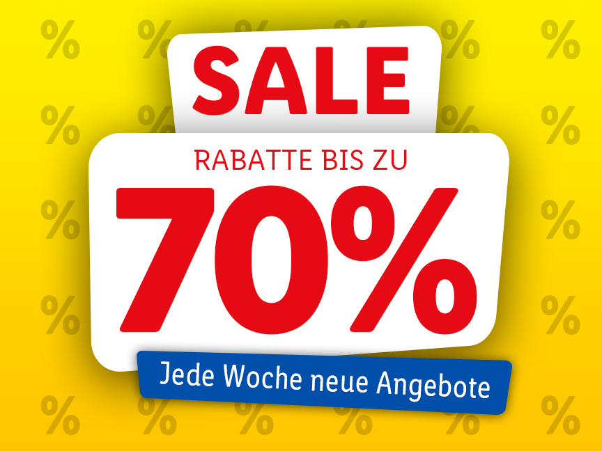 Mega Rabatt, mega SALE